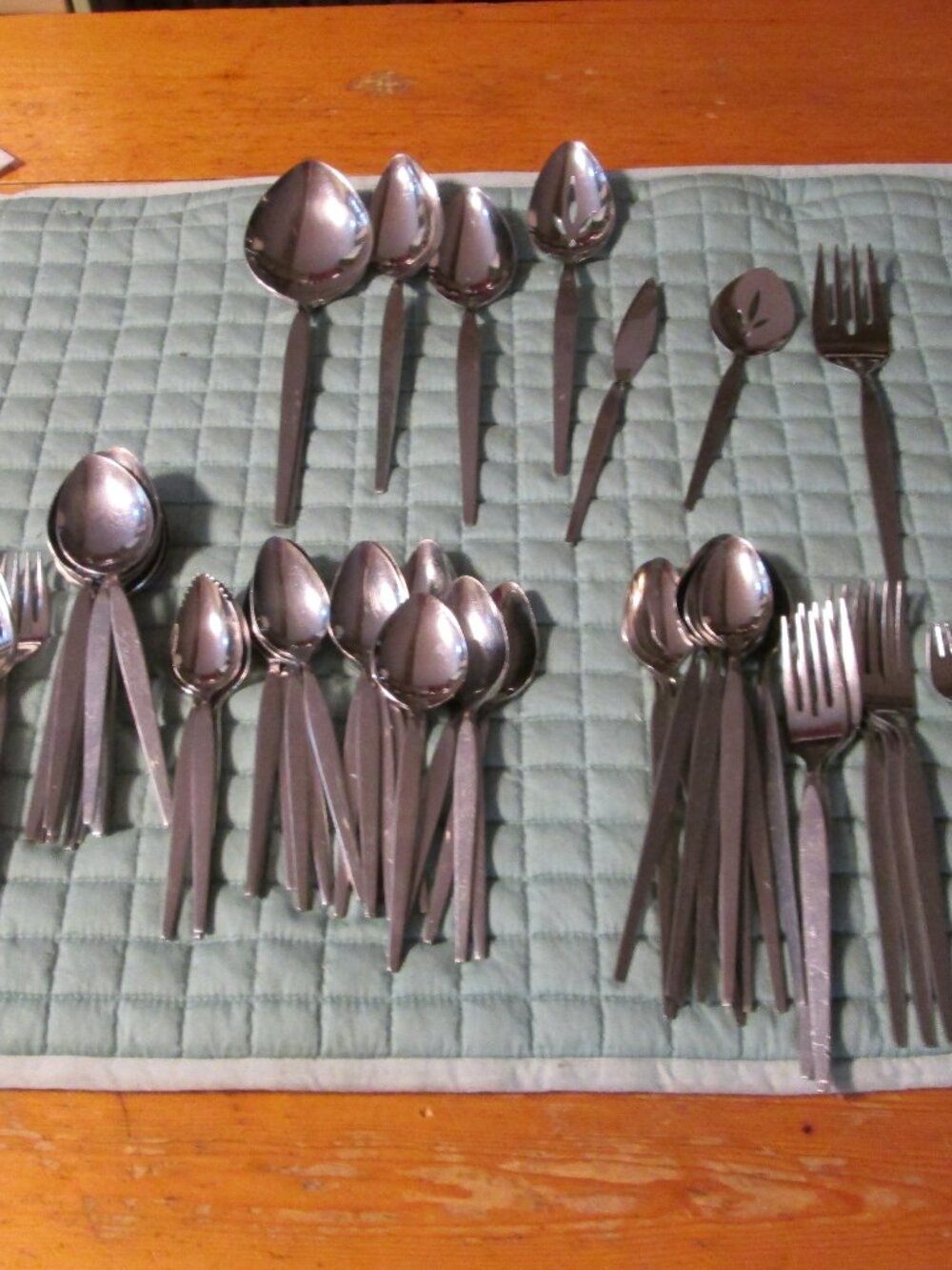 vtg Oneida Community MCM stainless flatware Satinque 81 pc